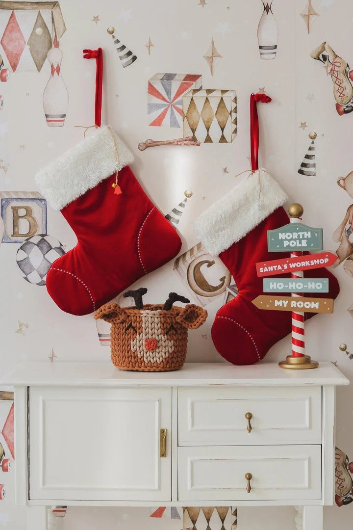 Red Velvet Christmas Stocking