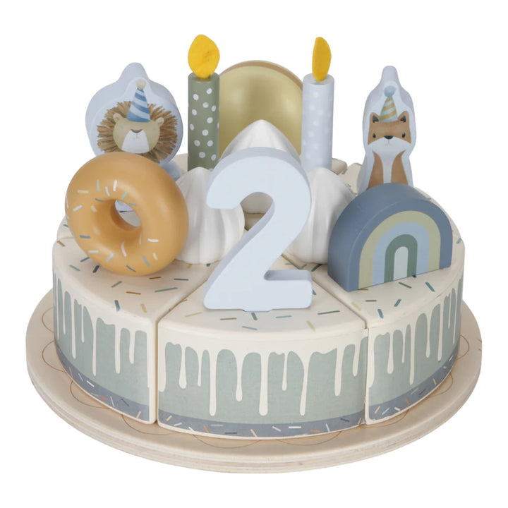 Little Dutch Wooden Blue Birthday Cake