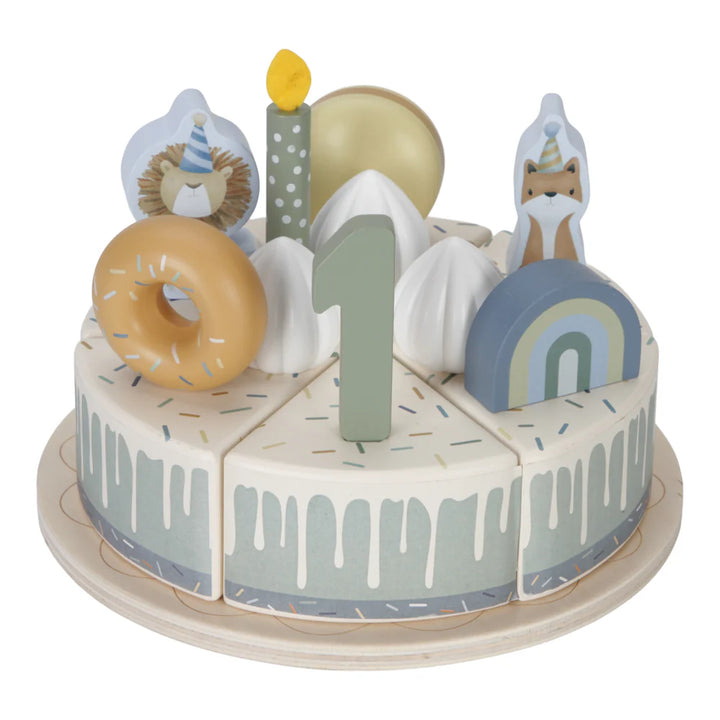 Little Dutch Wooden Blue Birthday Cake