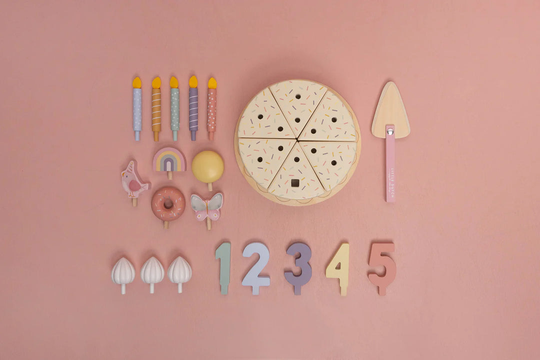 Little Dutch Wooden Pink Birthday Cake