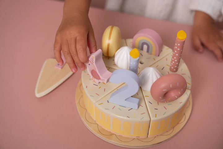 Little Dutch Wooden Pink Birthday Cake