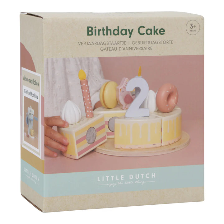 Little Dutch Wooden Pink Birthday Cake