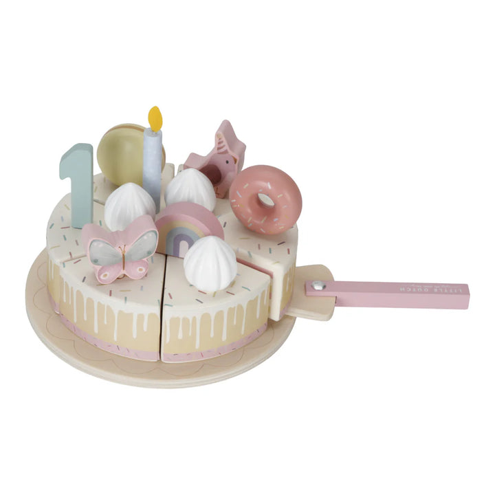 Little Dutch Wooden Pink Birthday Cake