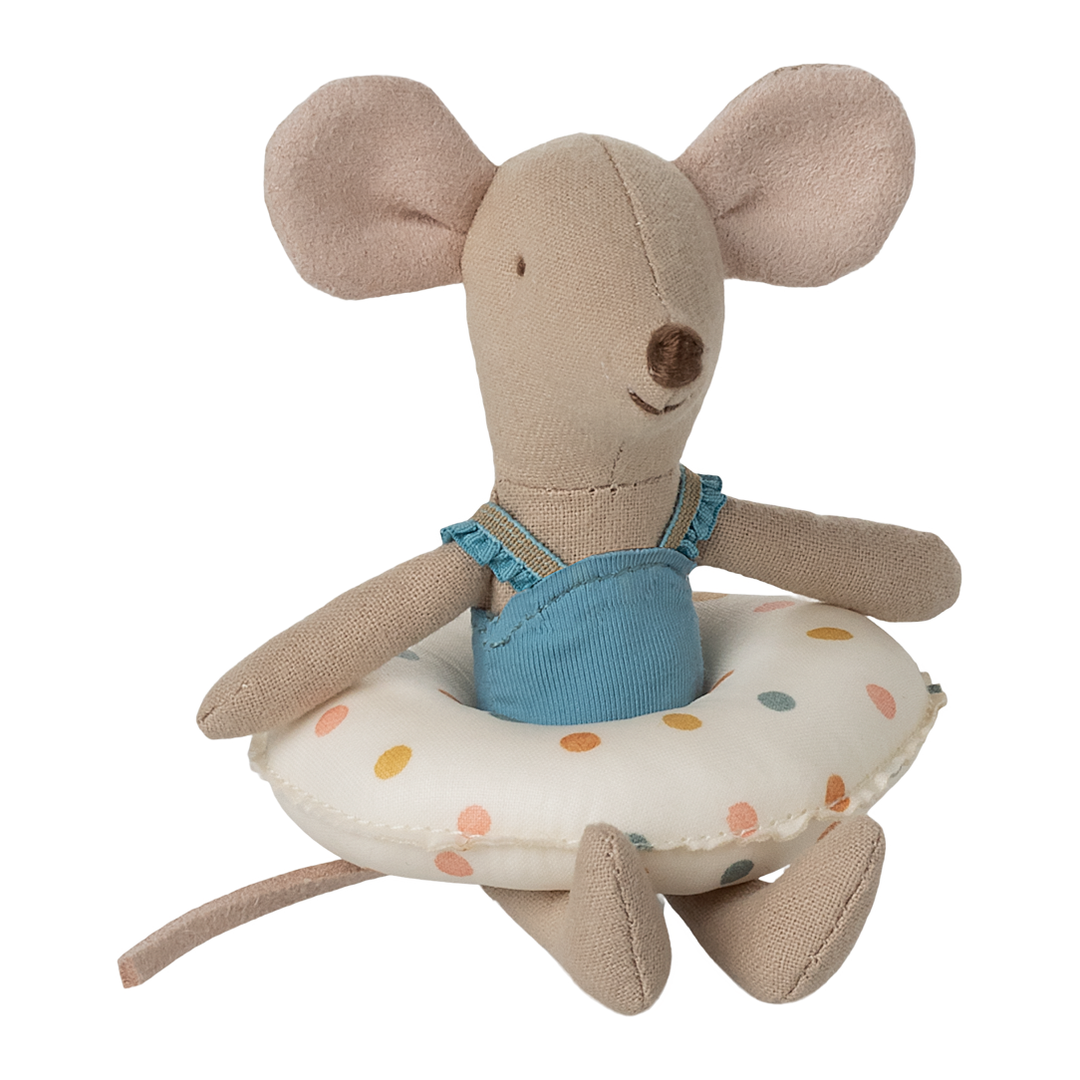 Maileg Beach Mouse With Multi Dot Float - Little Sister