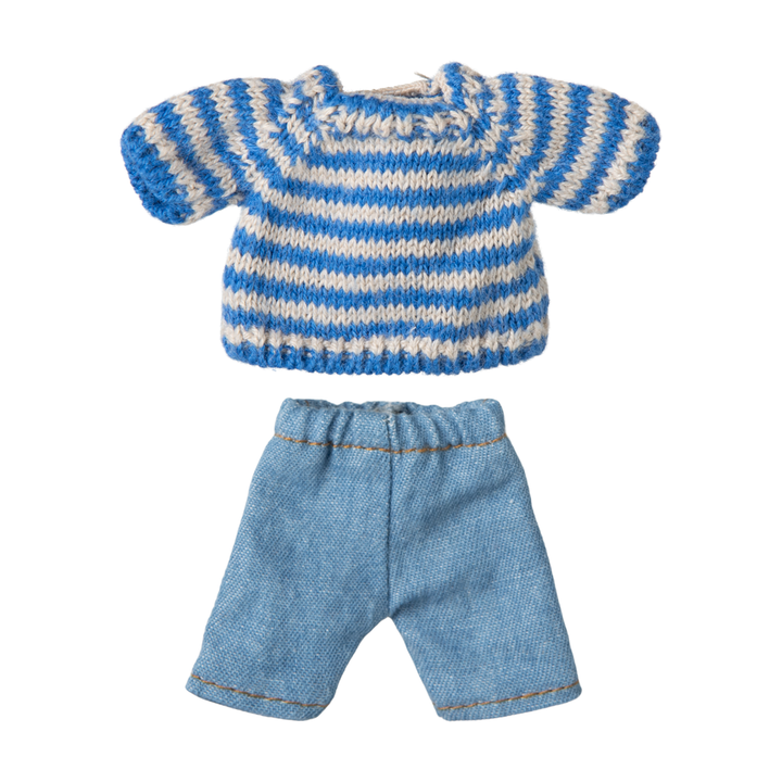 Maileg Mouse Big Brother Clothes - Knitted Sweater & Pants