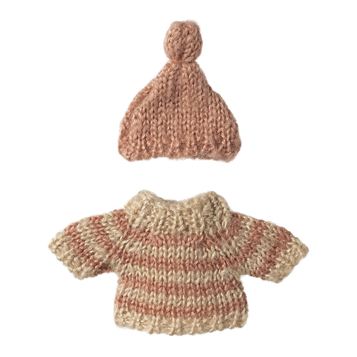 Maileg Knitted Sweater & Hat - Big Sister Mouse