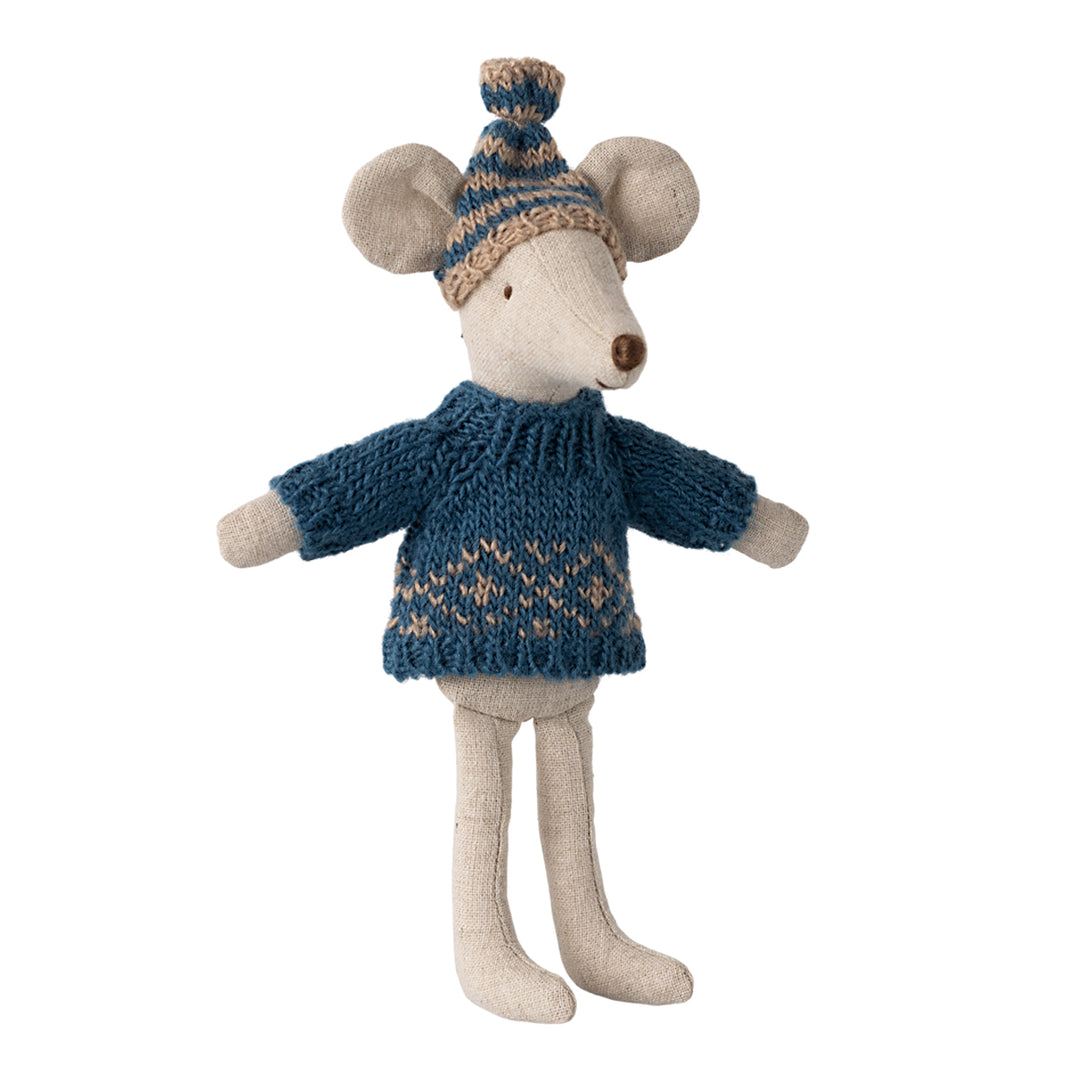 Maileg Knitted Sweater & Hat - Dad Mouse