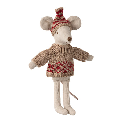 Maileg Knitted Sweater & Hat - Mum Mouse