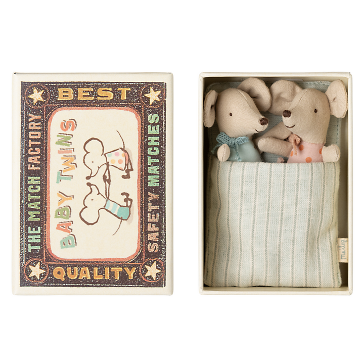 Maileg Twin Mice in Matchbox