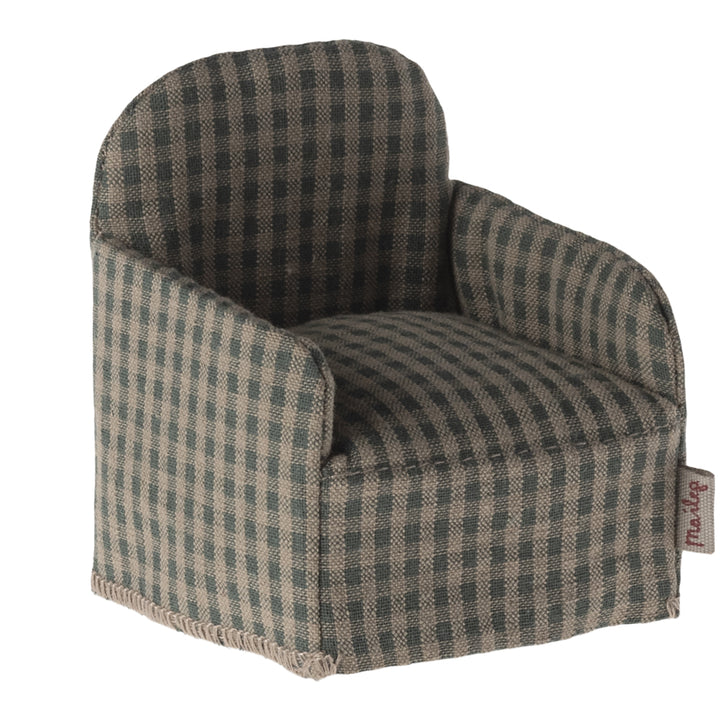 Maileg Mouse Chair - Green Checker