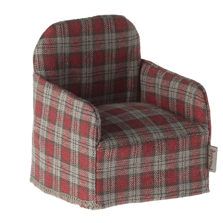 Maileg Mouse Chair - Red Checker