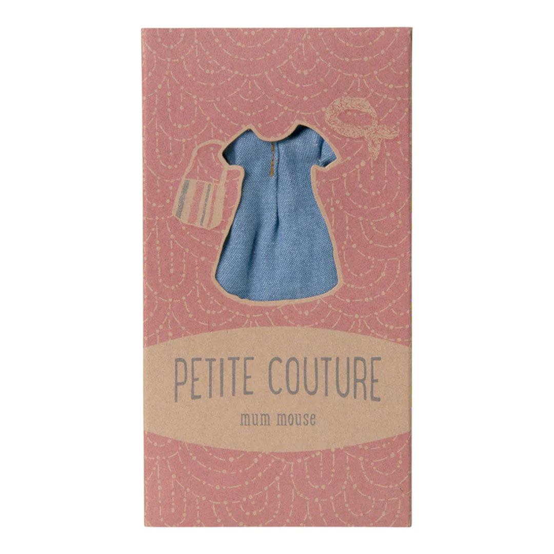 Maileg Mouse Mum Clothes - Denim Dress & Bag