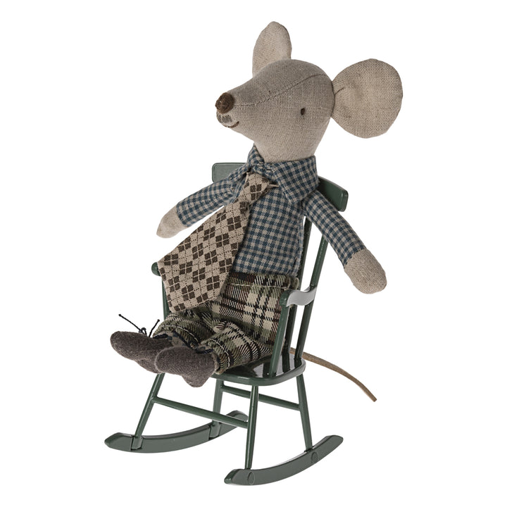 NEW Maileg Mouse Rocking Chair - Dark Green