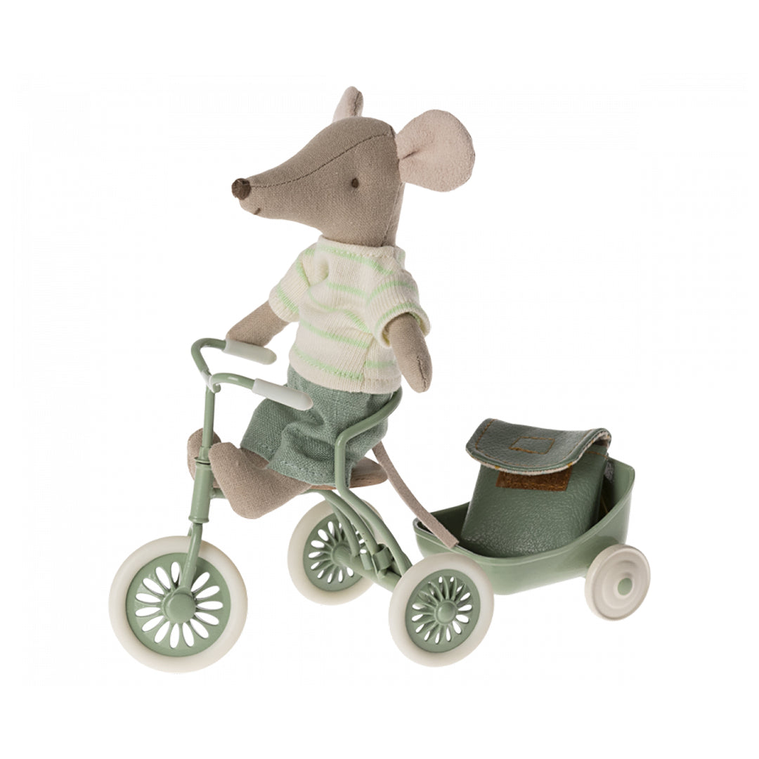 Nouveau tricycle Maileg Big Brother Mouse avec sac