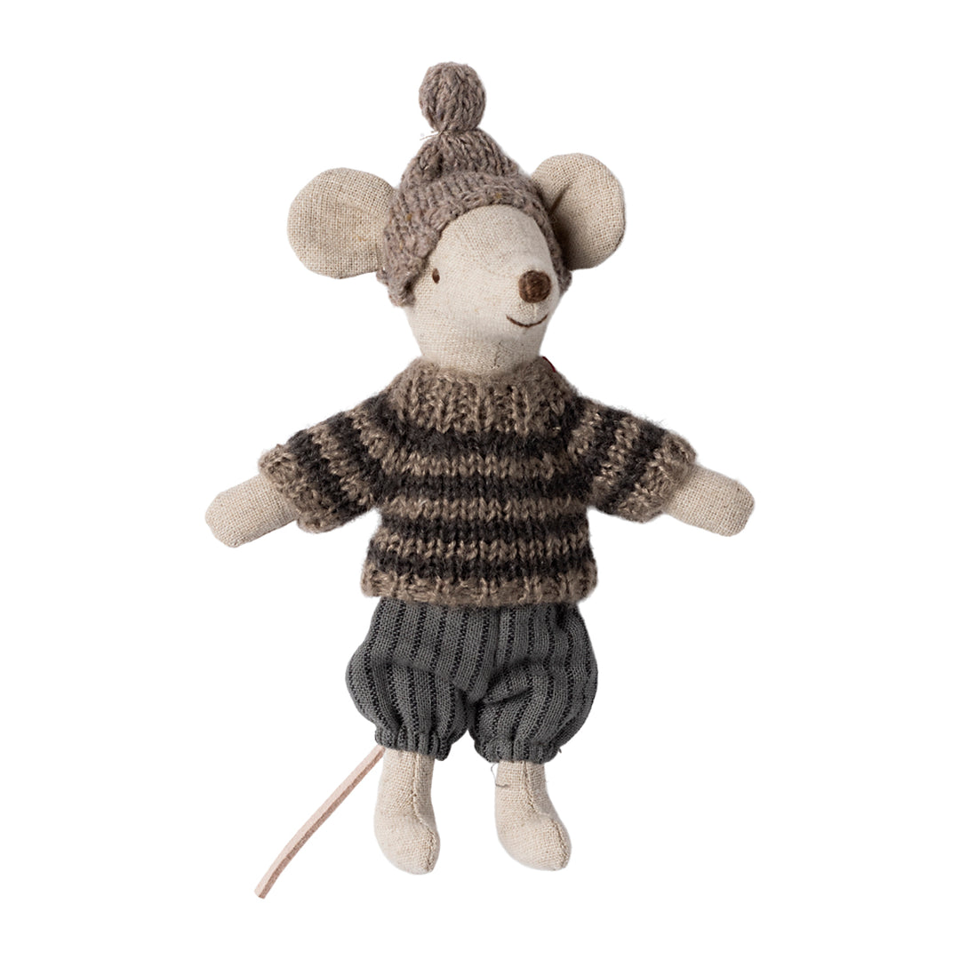 Maileg Winter Mouse With Ski Set - Big Brother