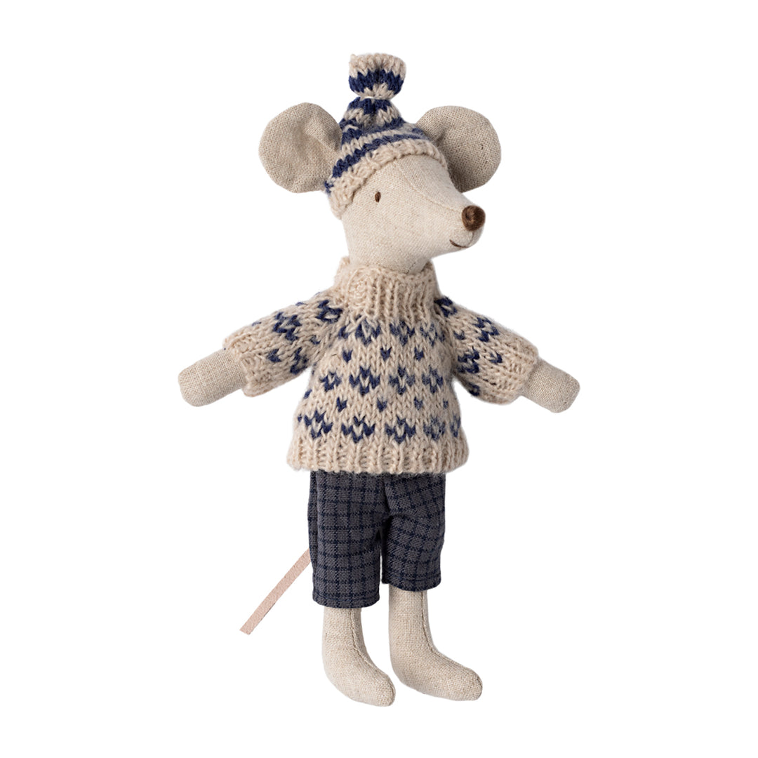 Maileg Winter Mouse With Ski Set - Dad