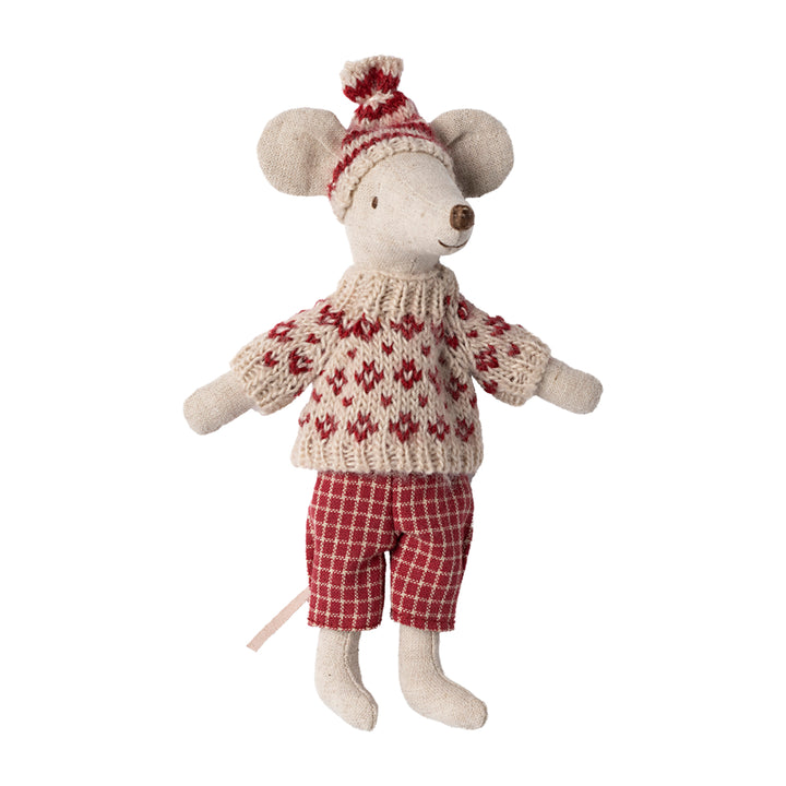 Maileg Winter Mouse With Ski Set - Mum