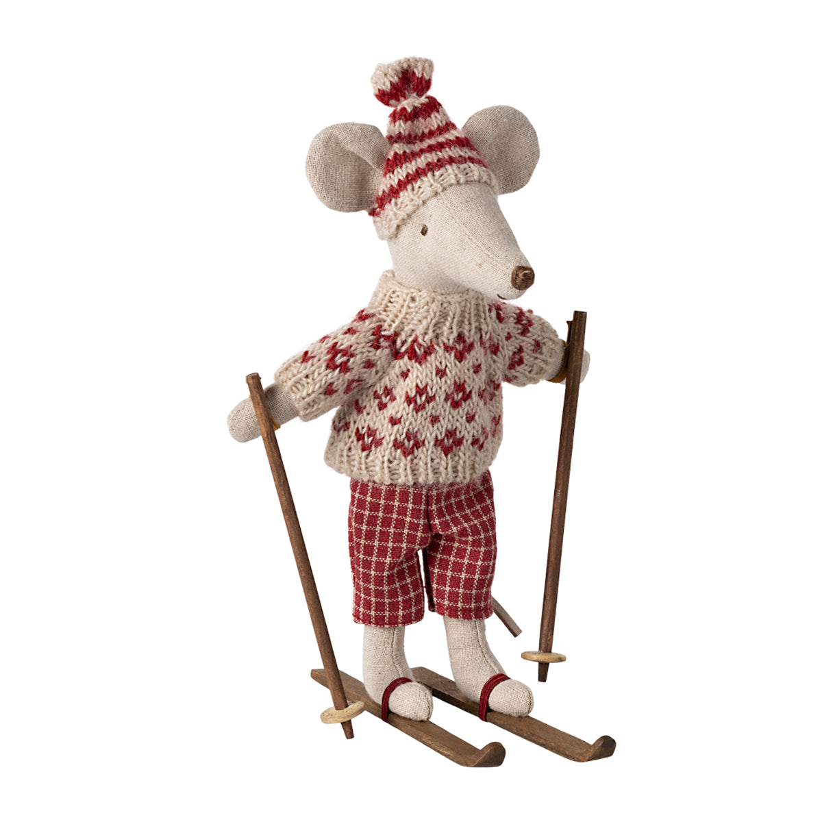 Maileg Winter Mouse With Ski Set - Mum