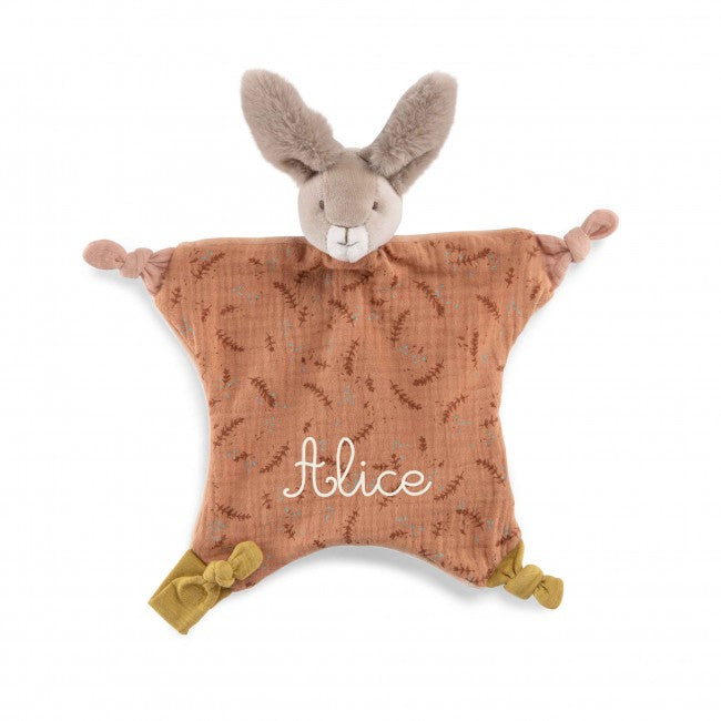 Moulin Roty Personalised Clay Rabbit Comforter