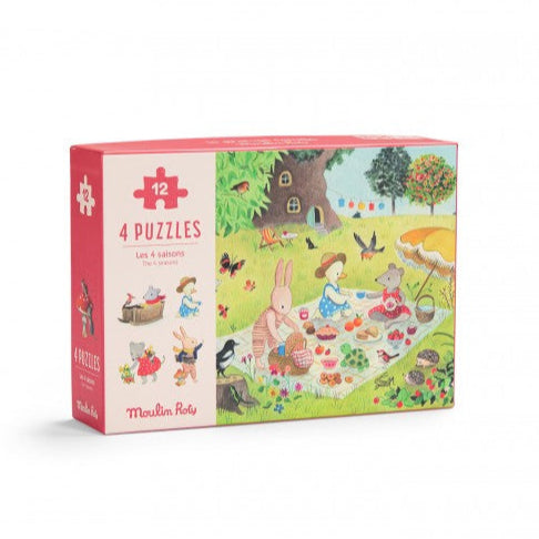 Moulin Roty 4 Seasons Mini Puzzle, La Grande Famille