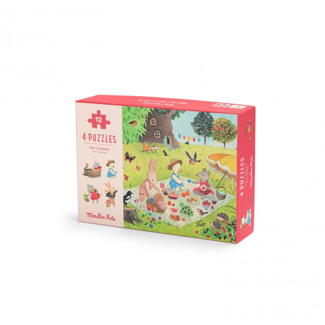 Moulin Roty 4 Seasons Mini Puzzle, La Grande Famille