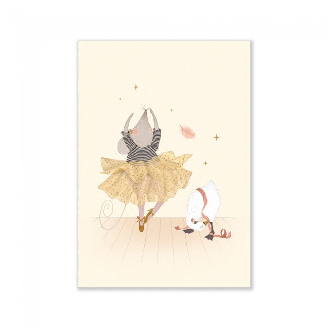 Moulin Roty Set of 3 Ballerina Art Prints, La Petite Ecole de Danse