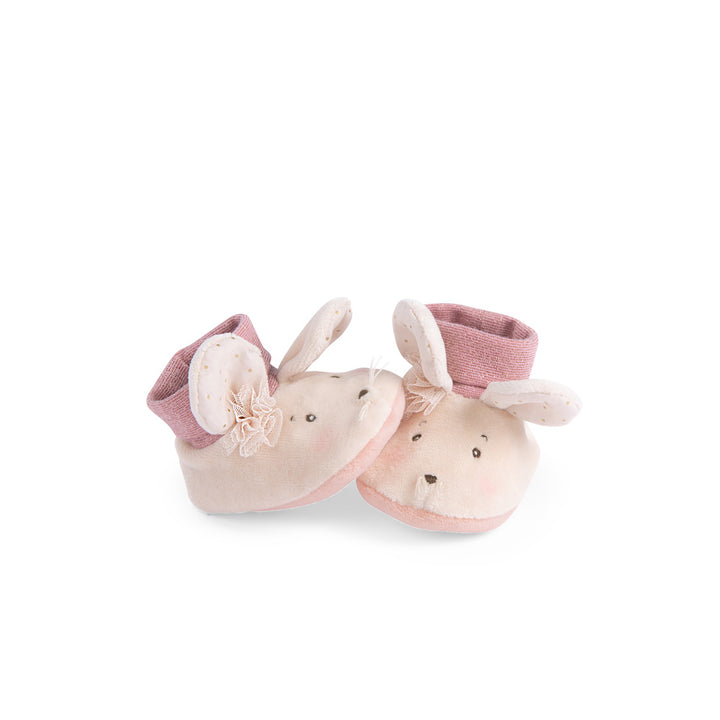 Moulin Roty Soft Baby Slippers - Mouse