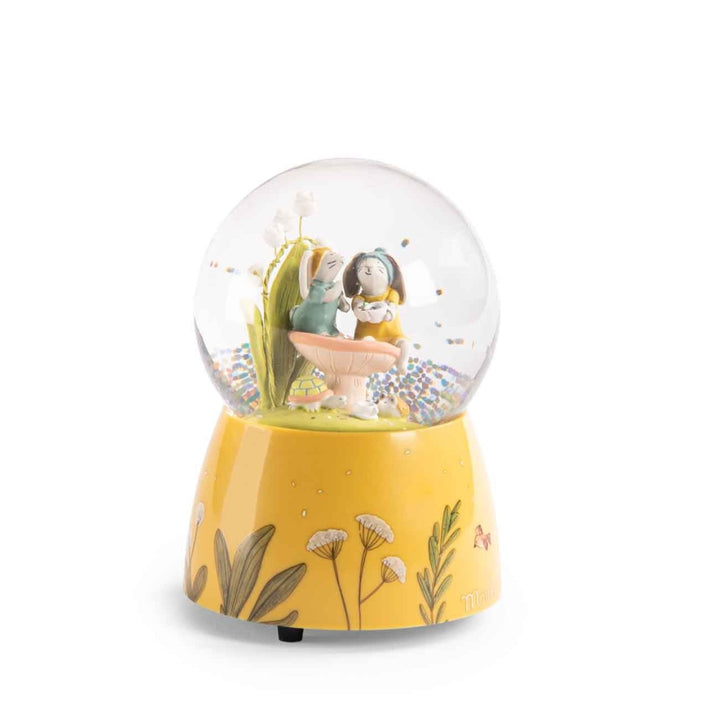 Musical Snow Globe Trois Petits Lapins