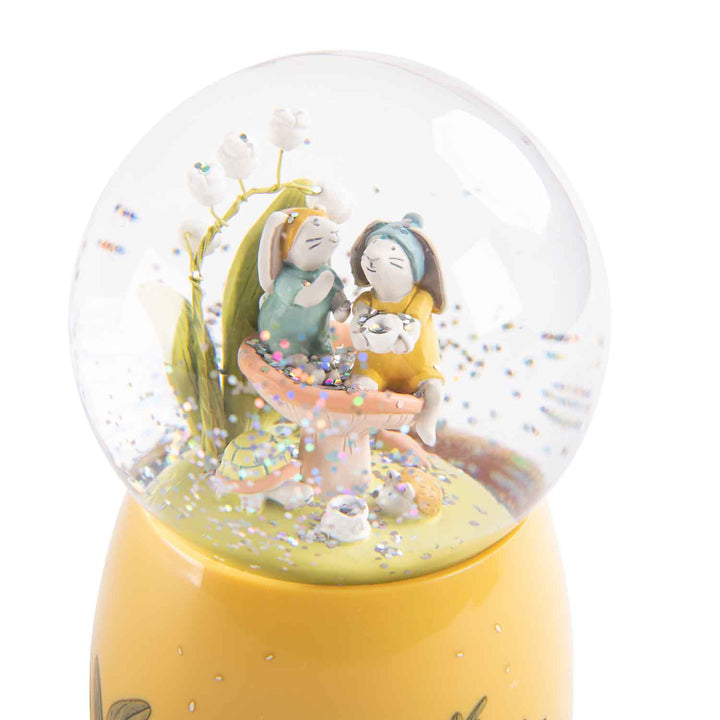 Musical Snow Globe Trois Petits Lapins