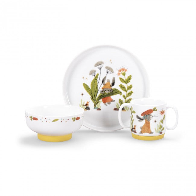 Moulin Porcelain Tableware Set - Trois Petits Lapins