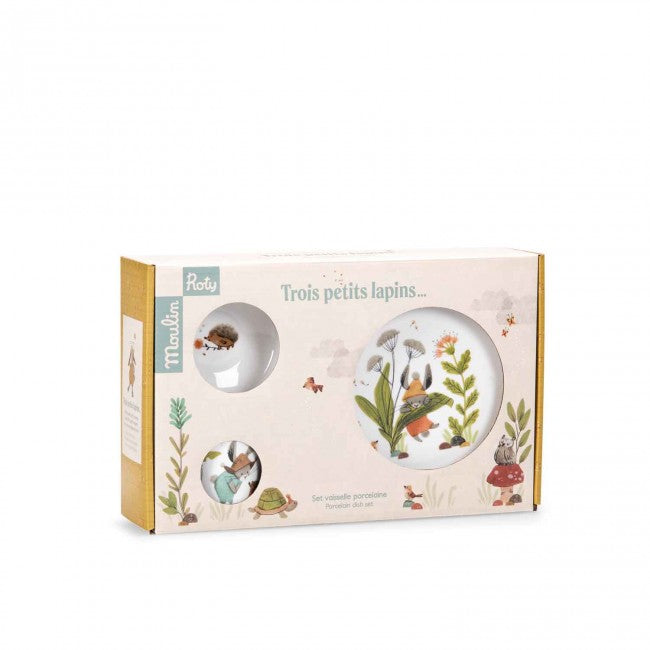 Moulin Porcelain Tableware Set - Trois Petits Lapins