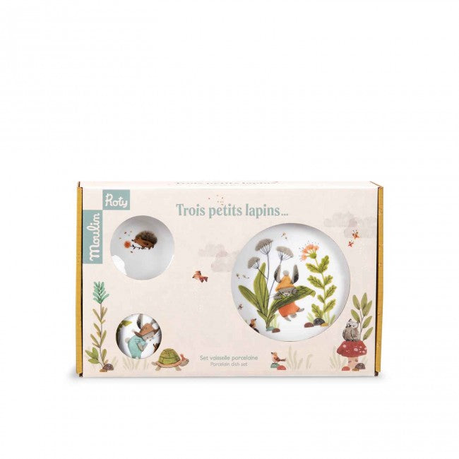 Moulin Porcelain Tableware Set - Trois Petits Lapins