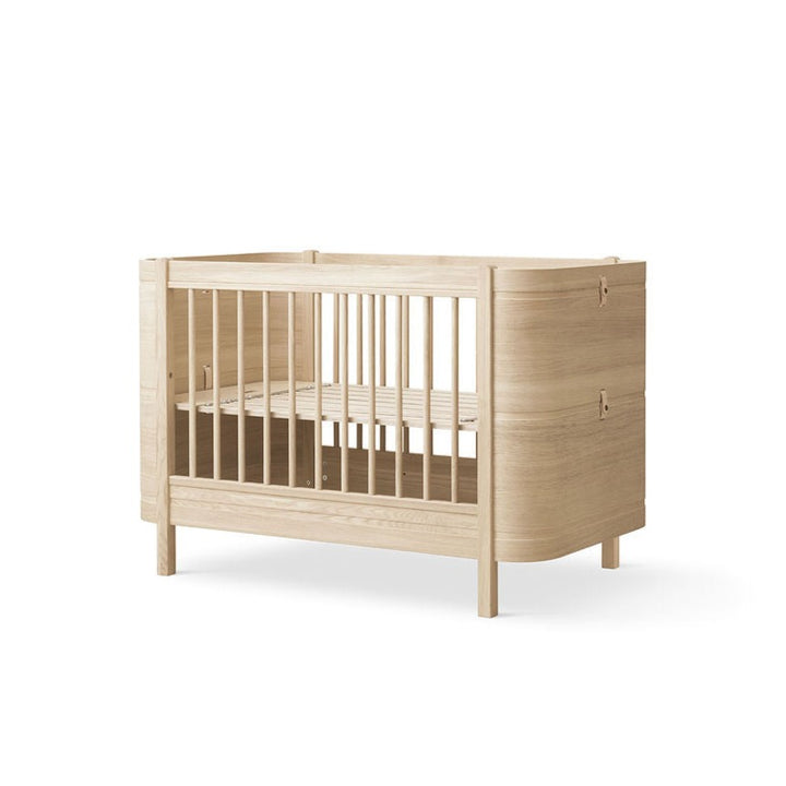 Wood Mini+ Cot Bed Excl. Junior Kit - Oak