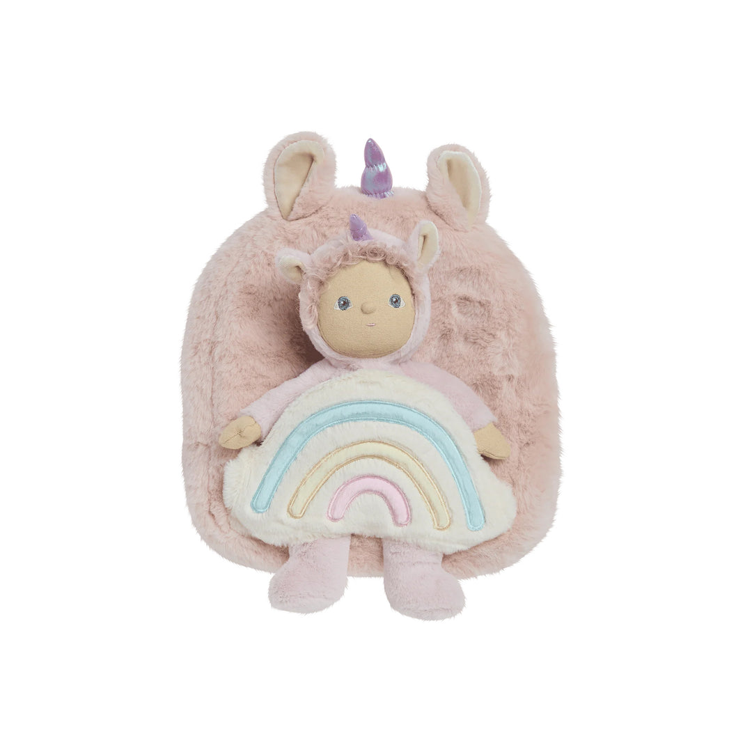 Olli Ella Hopalong Unicorn Backpack - Pink