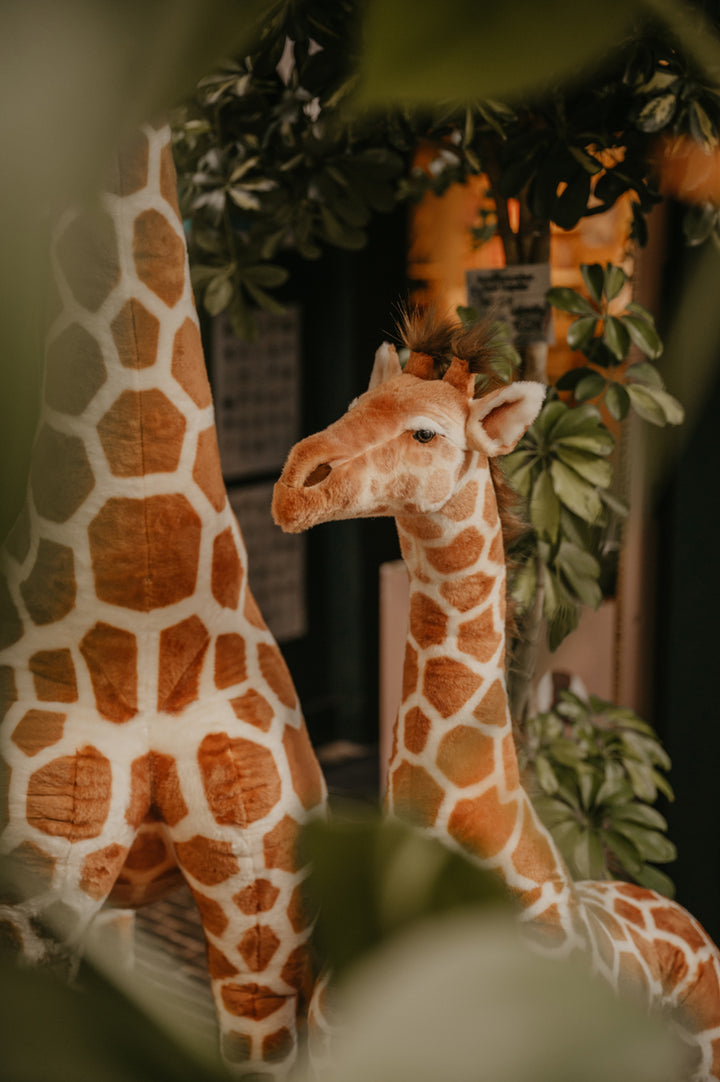 Girafe debout en peluche sauvage et douce - Différentes tailles