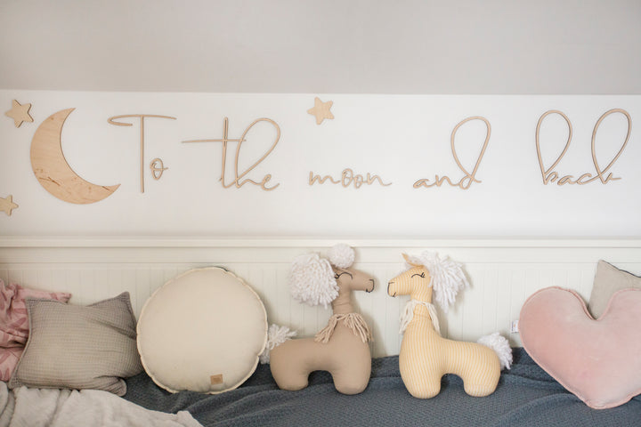 Wooden Wall Sign - To The Moon & Back