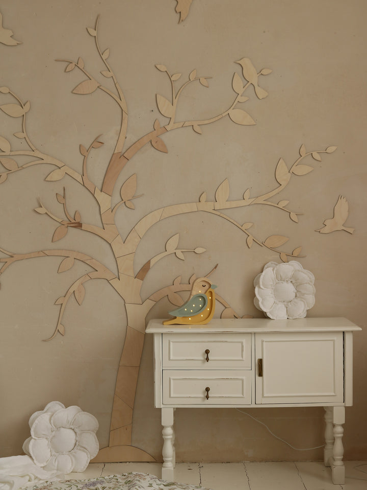 Wooden Wall Tree with Birds