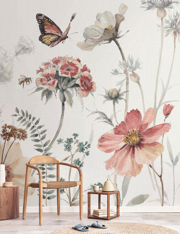 Kids Custom Wall Mural - Wild Flowers