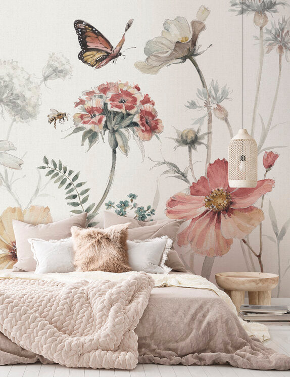 Kids Custom Wall Mural - Wild Flowers