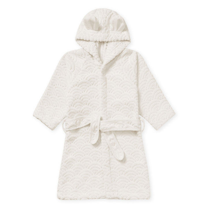 Cam Cam Hooded Organic Baby Bear Bathrobe - Ivory