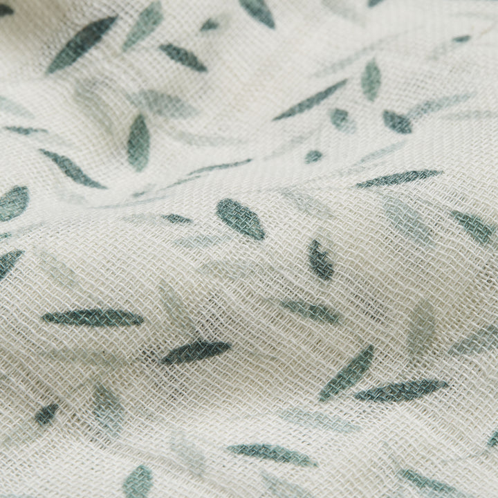 Cam Cam Copenhagen Organic Swaddle Light - Green Leaves