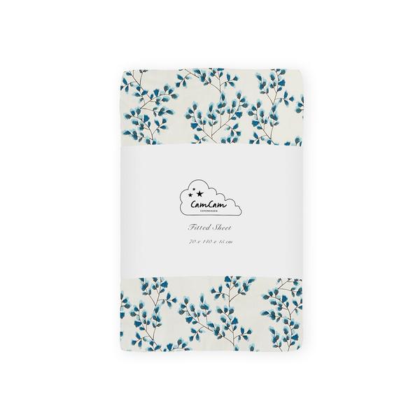 Cam Cam Organic Fitted Cot Bed Sheet - Fiori