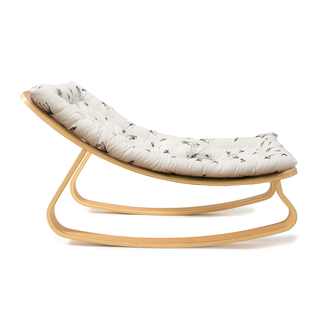 Charlie Crane Levo Baby Rocker - Beech + Fawn Cushion