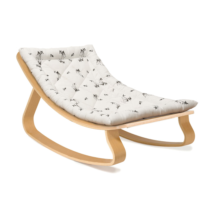 Charlie Crane Levo Baby Rocker - Beech + Fawn Cushion