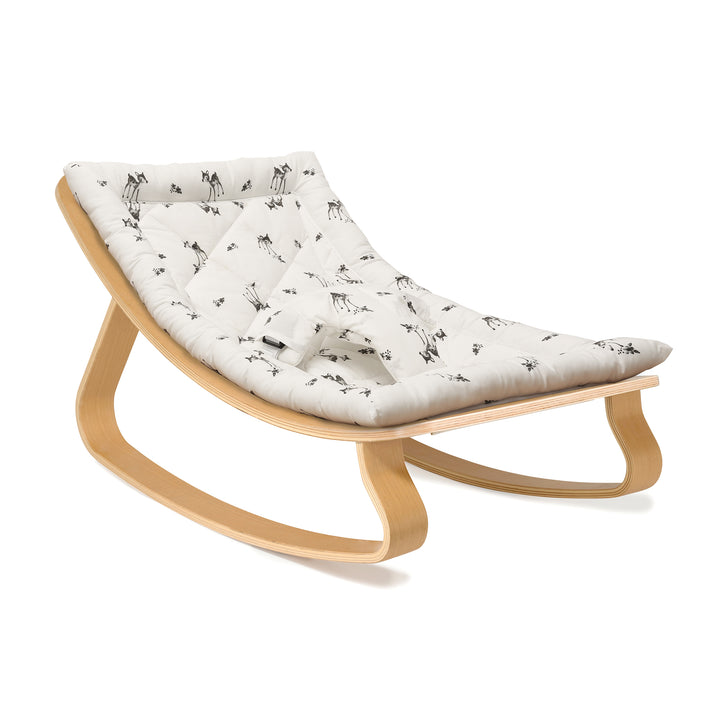 Charlie Crane Levo Baby Rocker - Beech + Fawn Cushion