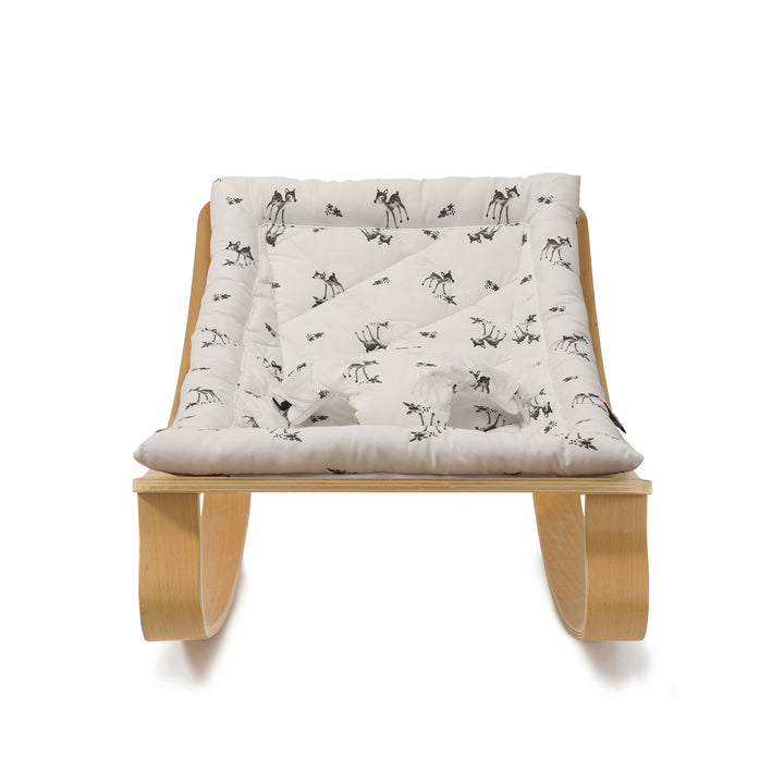 Charlie Crane Levo Baby Rocker - Beech + Fawn Cushion