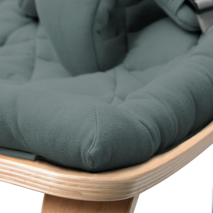 Chaise à bascule pour bébé Charlie Crane Levo - Hêtre + coussin Orage