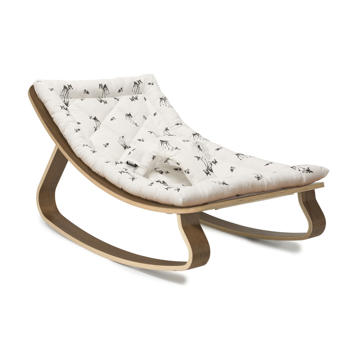 Charlie Crane Levo Baby Rocker - Walnut + Fawn Cushion