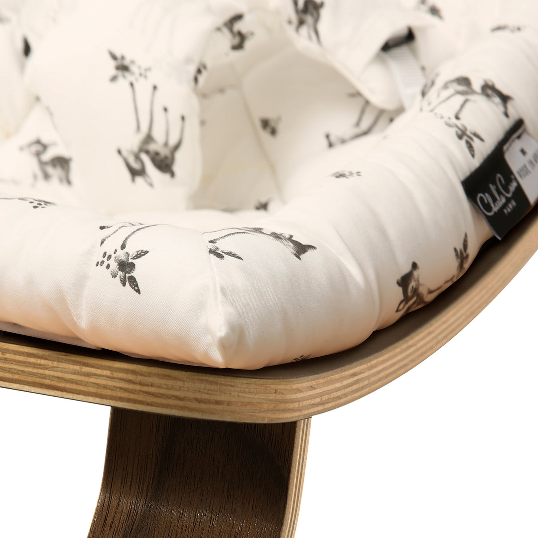 Charlie Crane Levo Baby Rocker - Walnut + Fawn Cushion