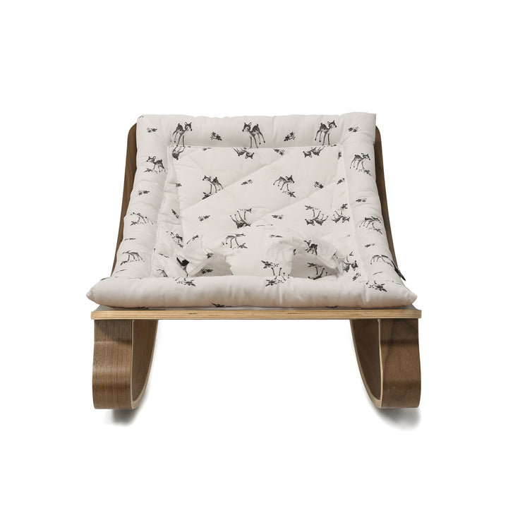 Charlie Crane Levo Baby Rocker - Walnut + Fawn Cushion